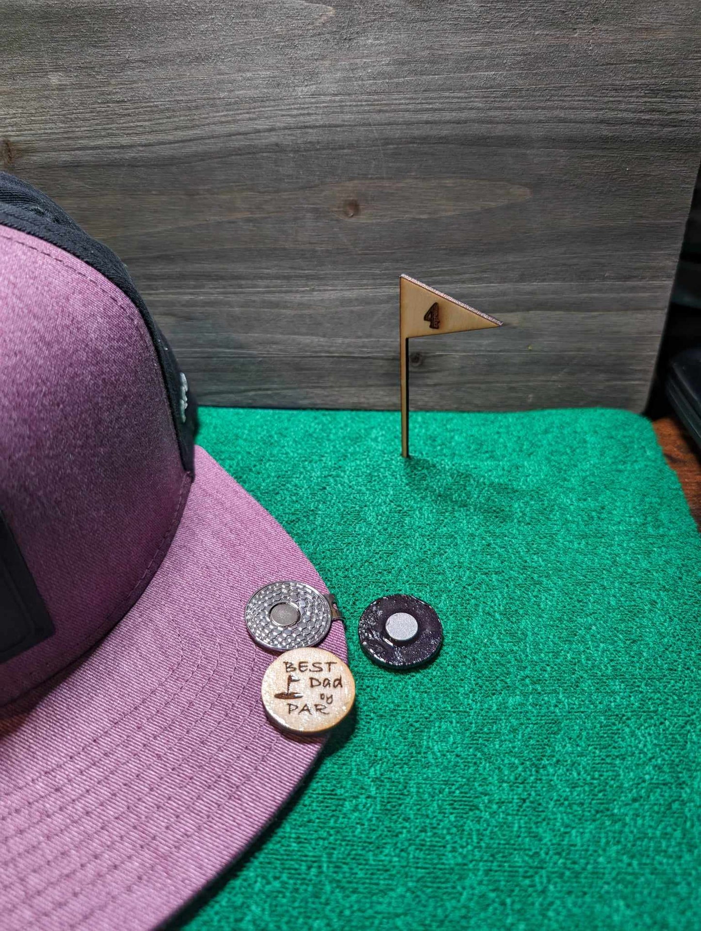Golf ball marker hat clips