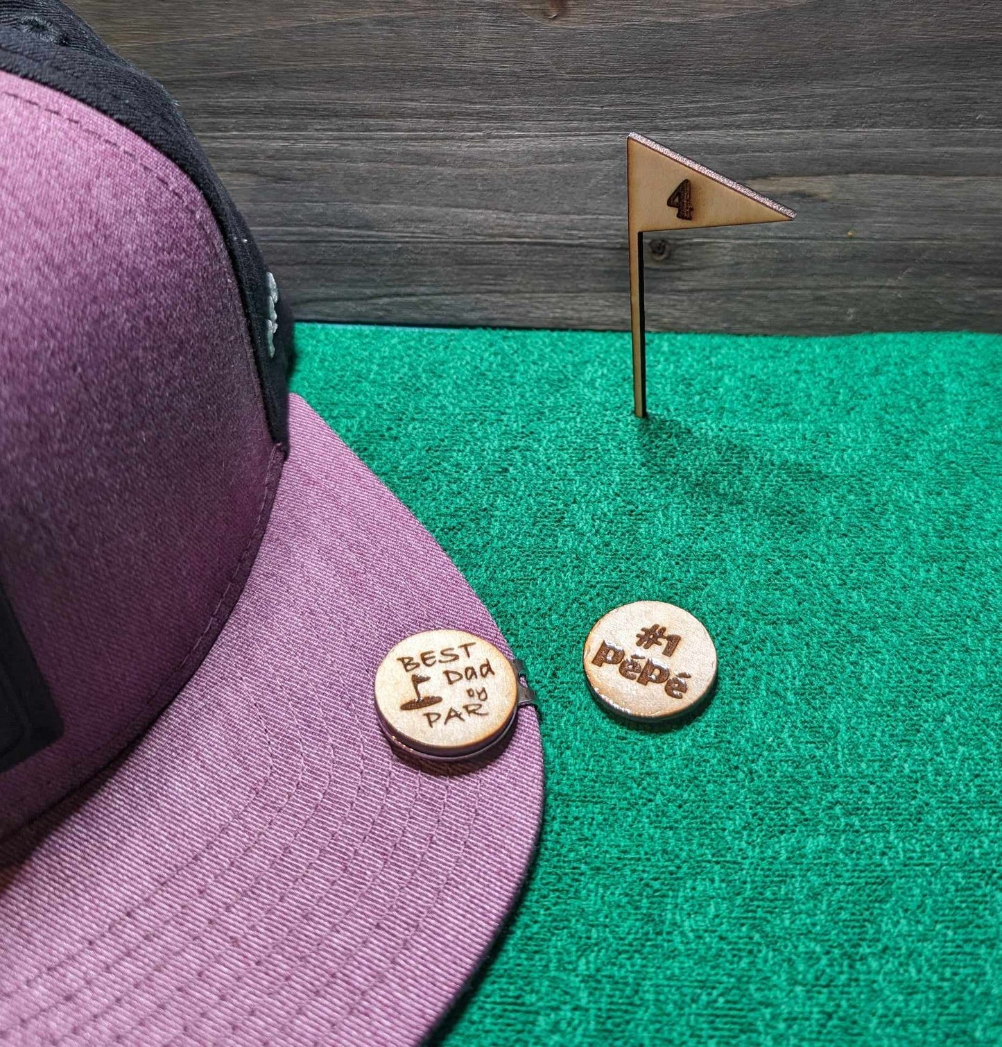 Golf ball marker hat clips