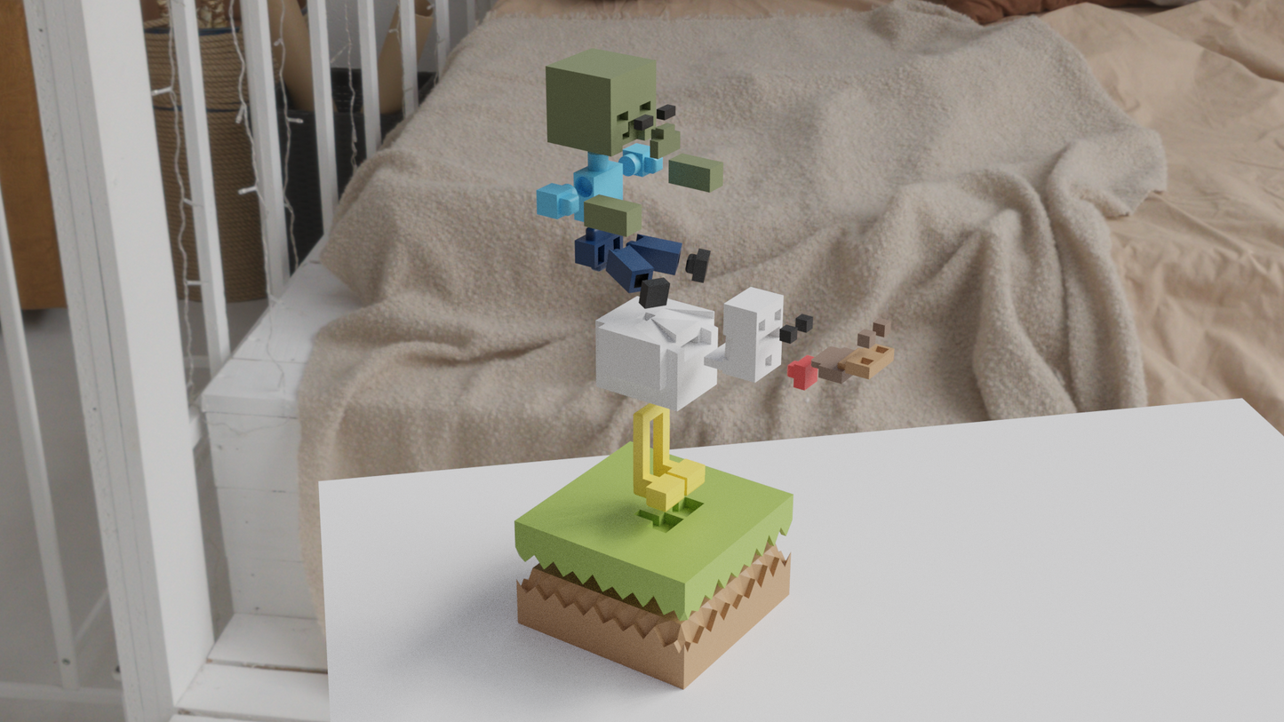 Chicken Jockey Minecraft Figure Kit