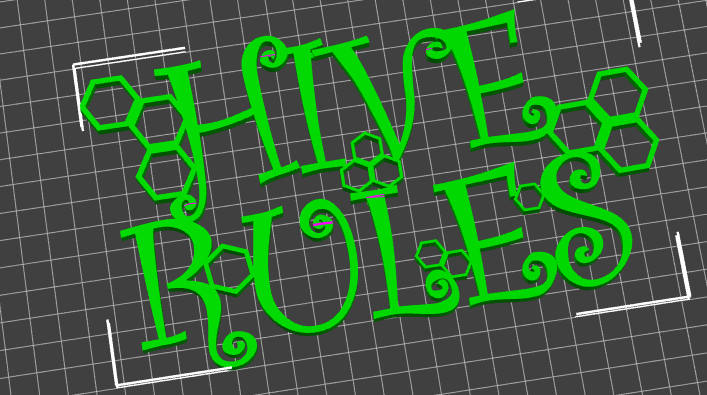 HIVE RULES Sign stl file digital download