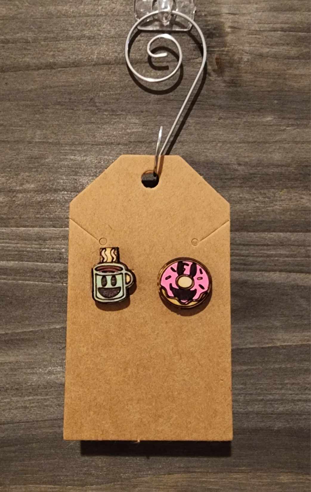 Donut and Coffee studs