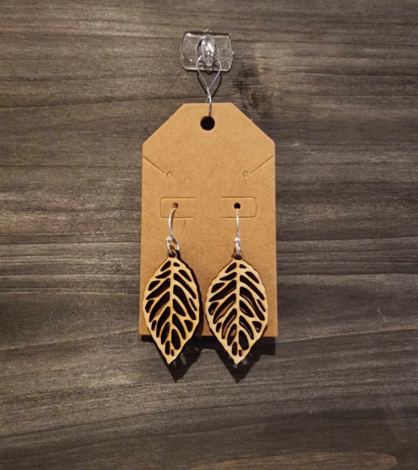 Leaf cut out earrings