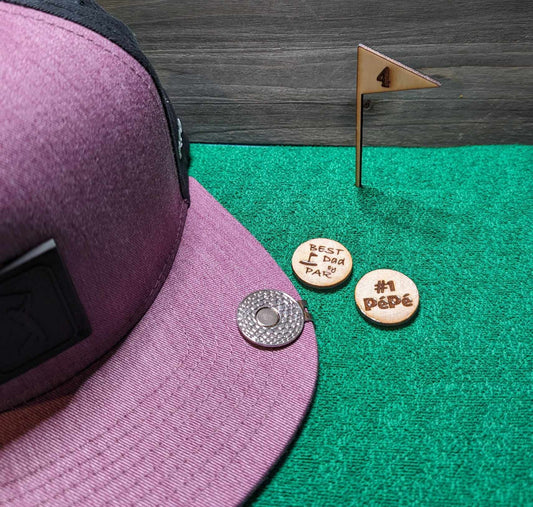 Golf ball marker hat clips