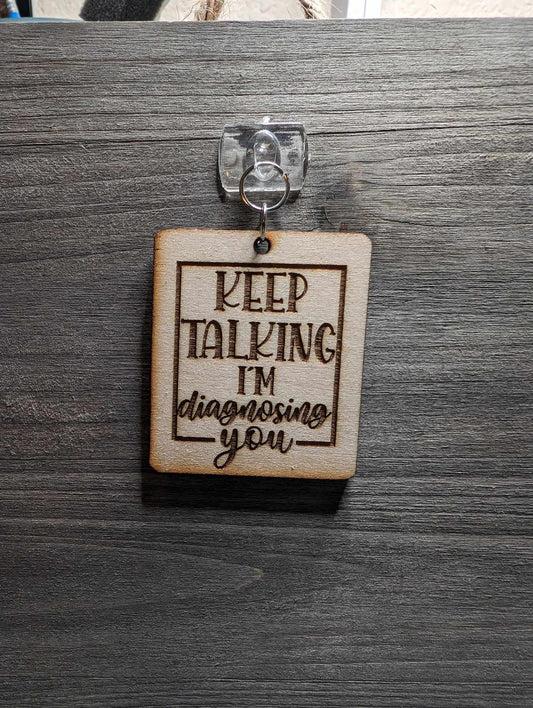 Keep talking keychain