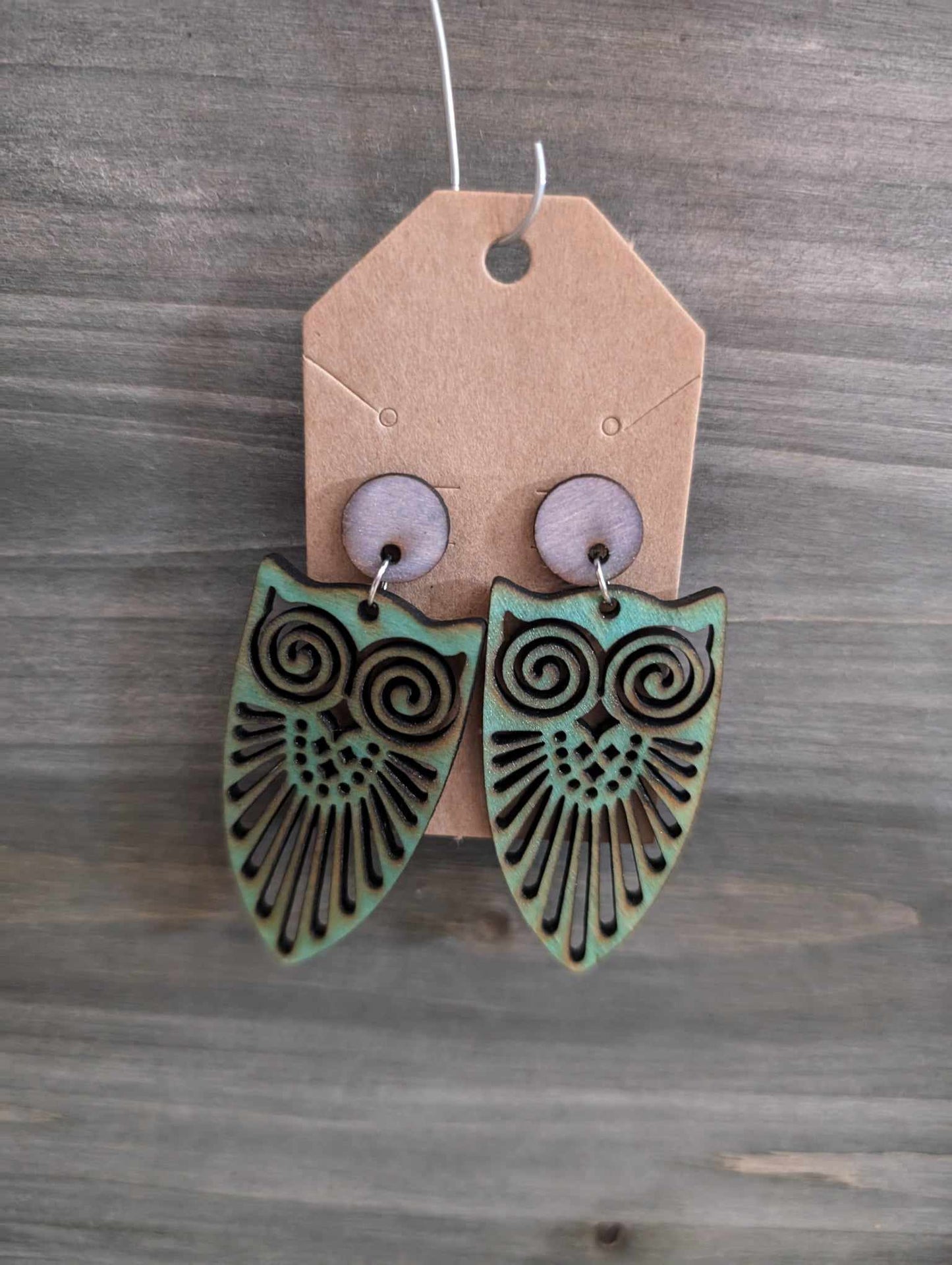 Stud with dangle Owl