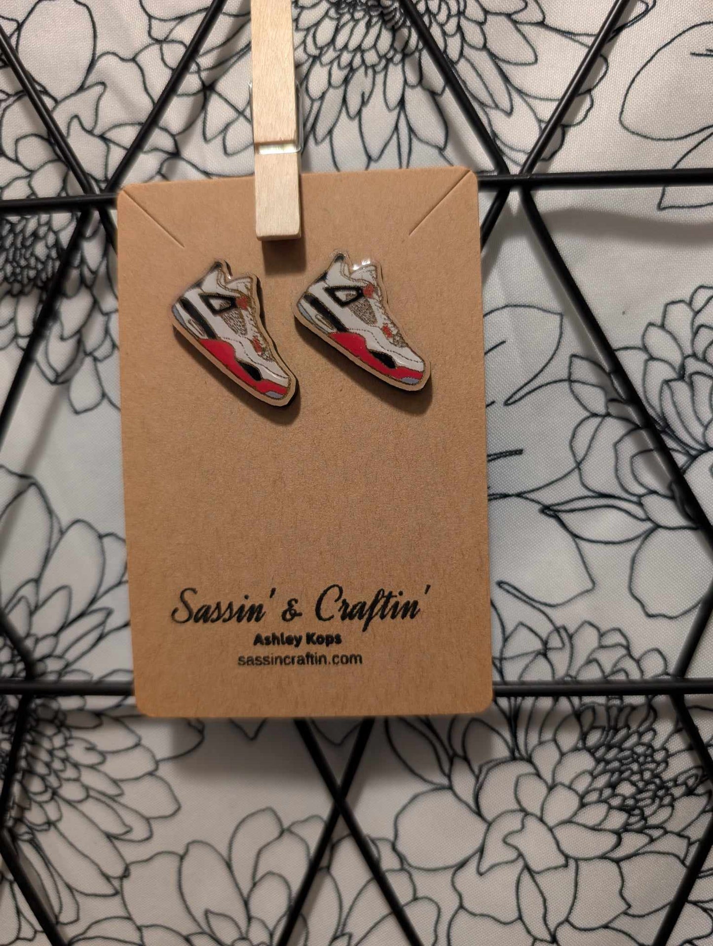 Sneaker 4 stud earrings