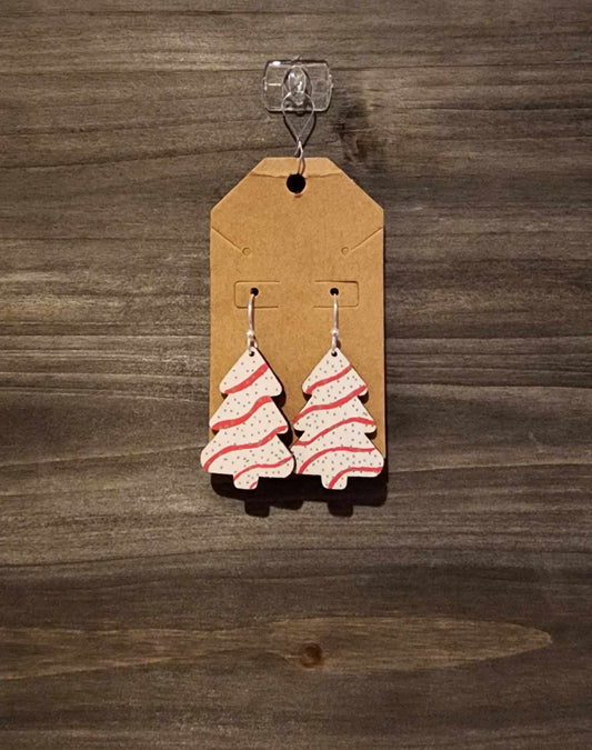 Christmas Tree Cake Dangle Earrings