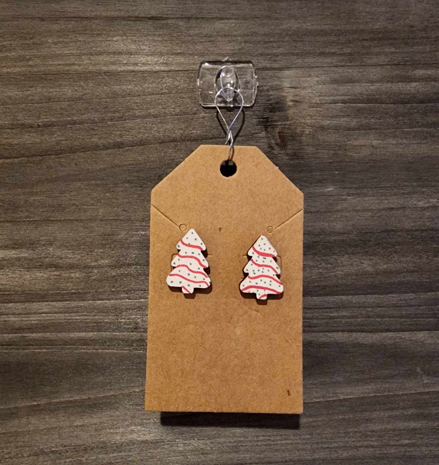 Christmas Tree Cake Stud Earrings