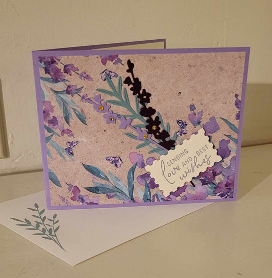 Lavender pop up card