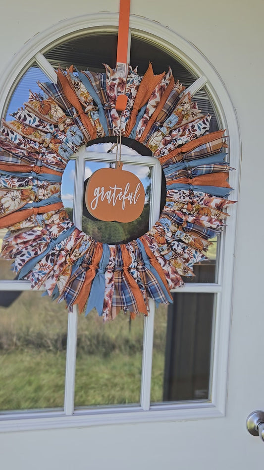 Grateful ribbon wreath