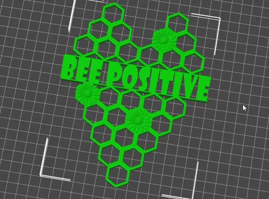 BEE POSITIVE 2 stl file digital download